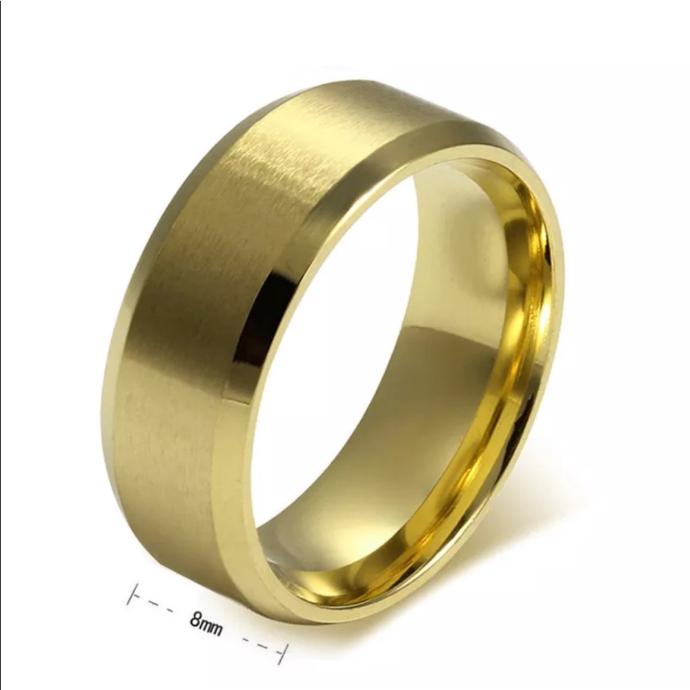 COPY - Men’s stainless steel GOLD Ring Wedding band Gift